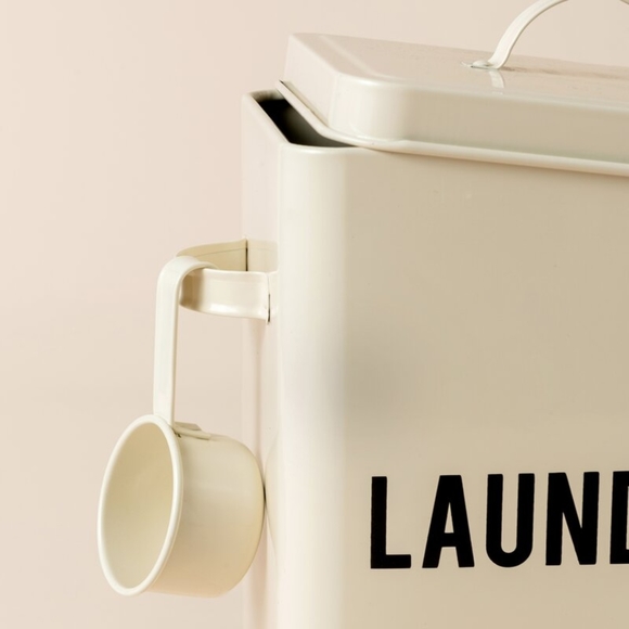 **SOLD**   Laundry Detergent Box w/ Lid & Scoop Vintage Insp Laundry Tin - Picture 10 of 14